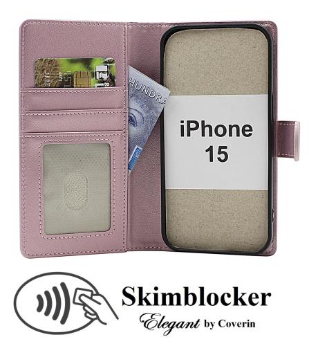 Skimblocker iPhone 15 Plånboksfodral