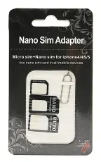 Simkort adapter, 3-pack