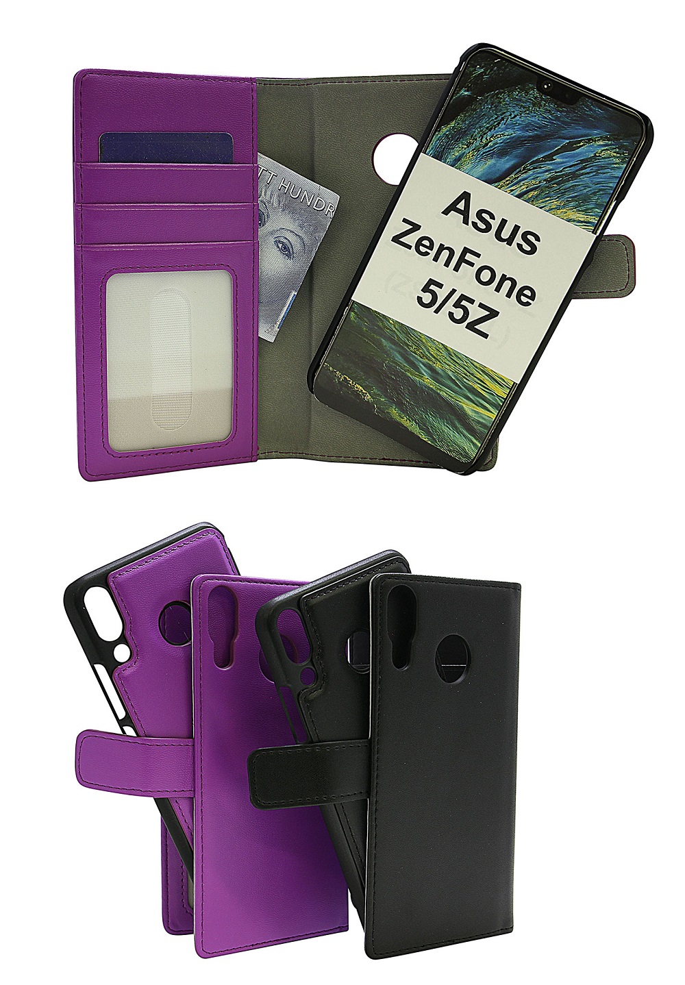 CoverInSkimblocker Magnet Fodral Asus ZenFone 5Z (ZS620KL)