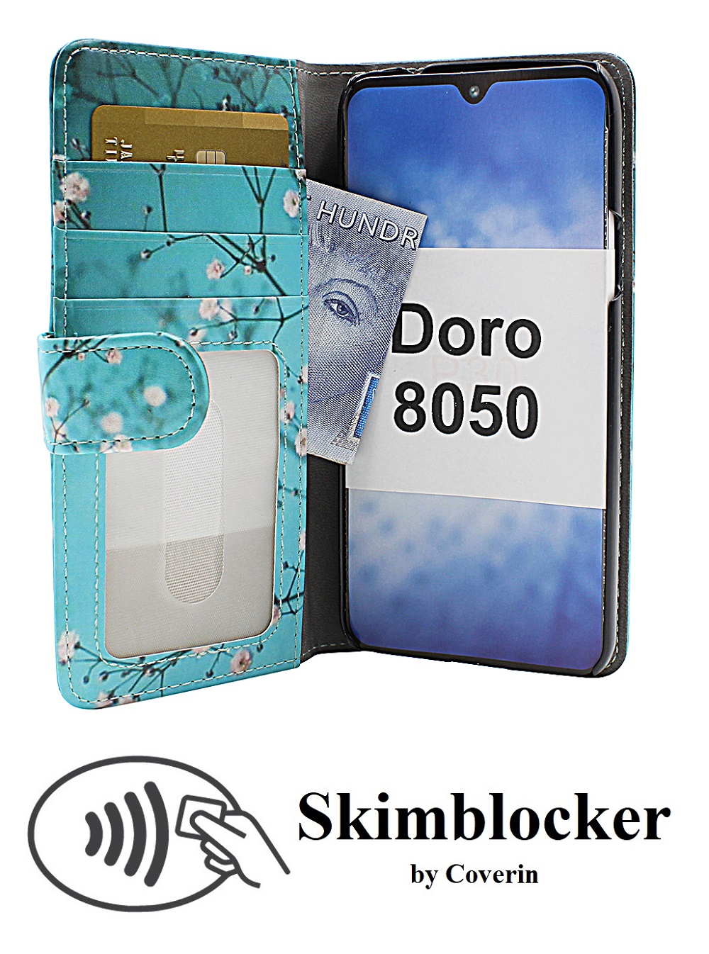 CoverInSkimblocker Designwallet Doro 8050