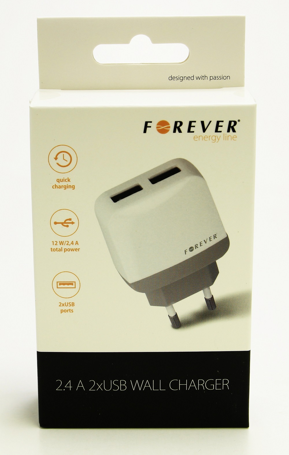 ForeverDual USB Vggladdare 2.4A