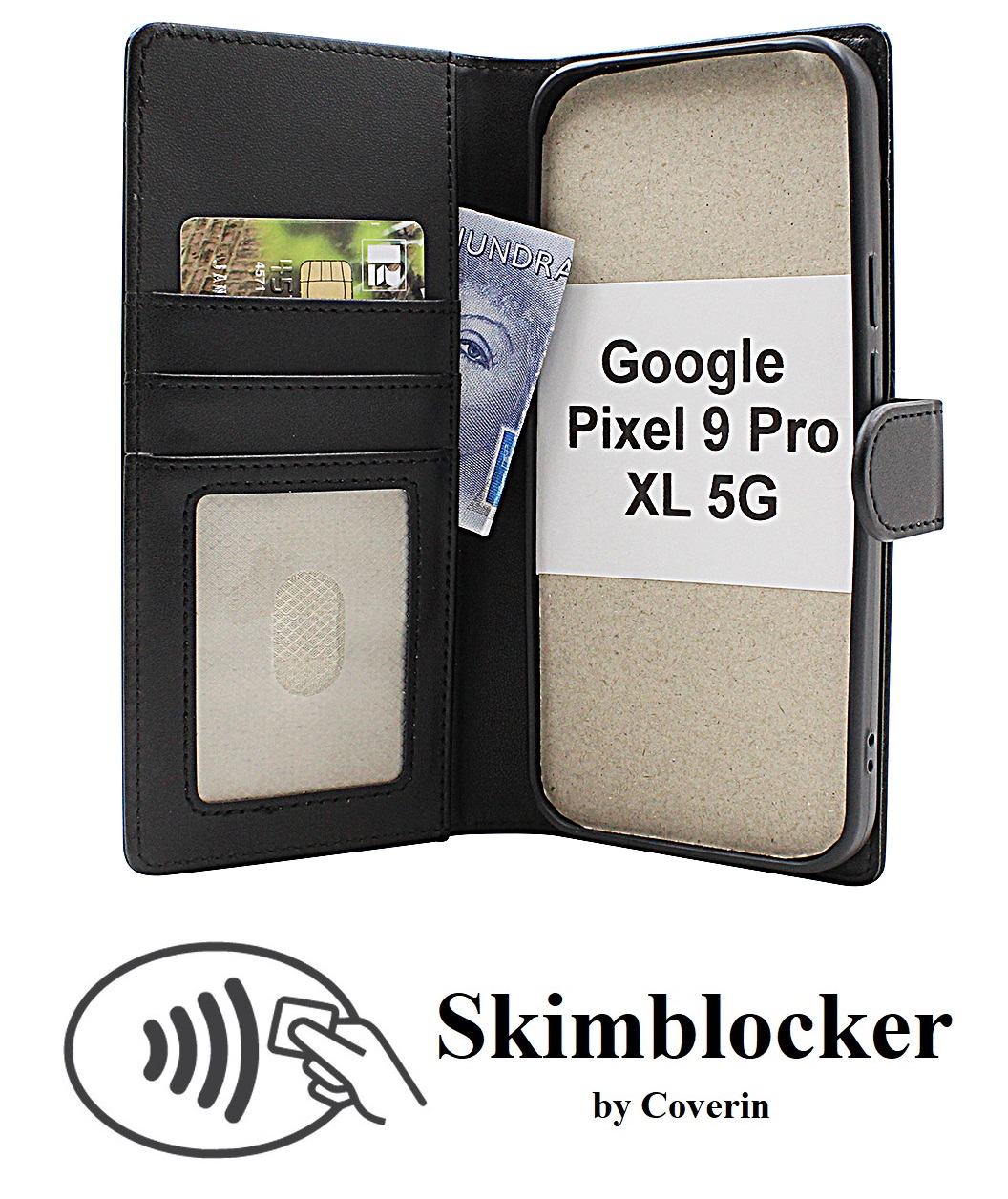 Skimblocker Google Pixel 9 Pro XL 5G Plånboksfodral