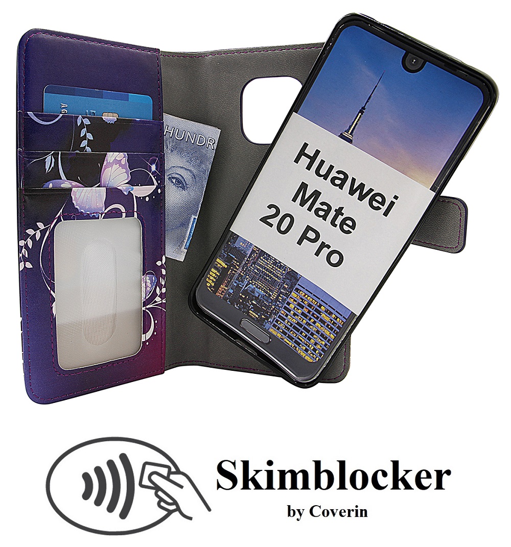 CoverInSkimblocker Magnet Designwallet Huawei Mate 20 Pro
