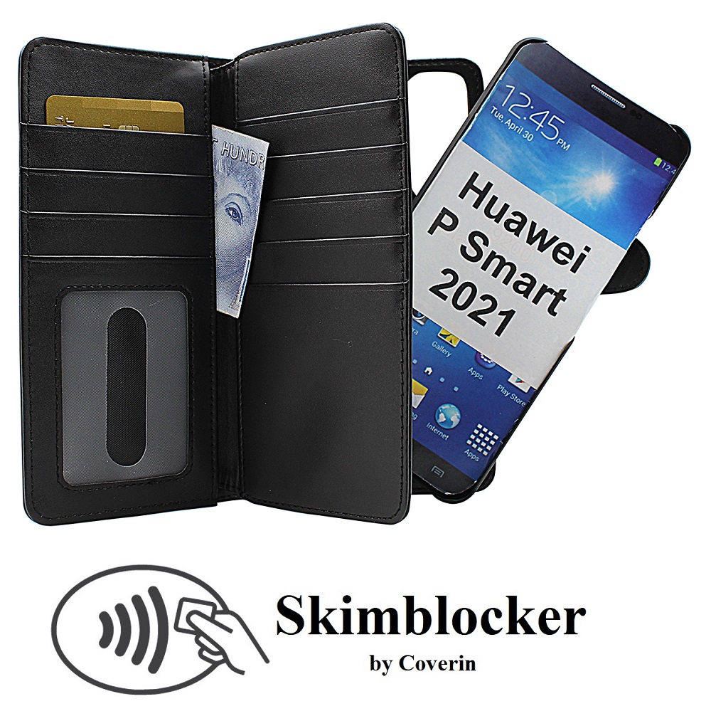 CoverInSkimblocker XL Magnet Fodral Huawei P Smart 2021