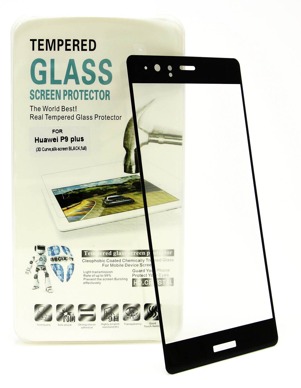 billigamobilskydd.seFull Frame Glas skydd Huawei P9 Plus