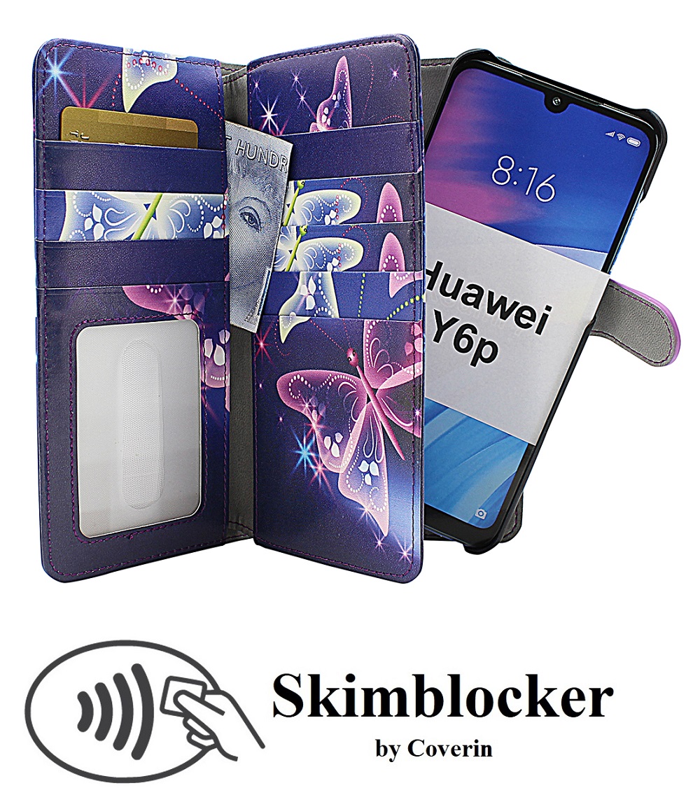 CoverInSkimblocker XL Magnet Designwallet Huawei Y6p