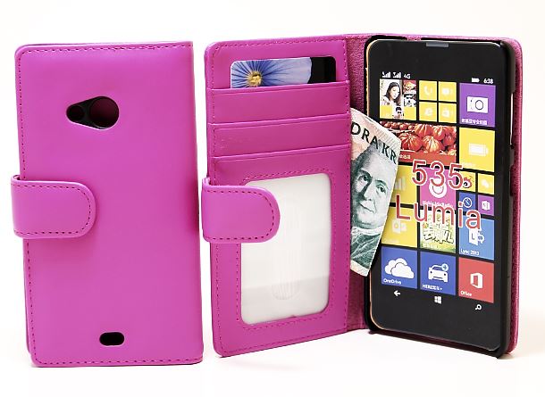 billigamobilskydd.sePlnboksfodral Microsoft Lumia 535 Hotpink
