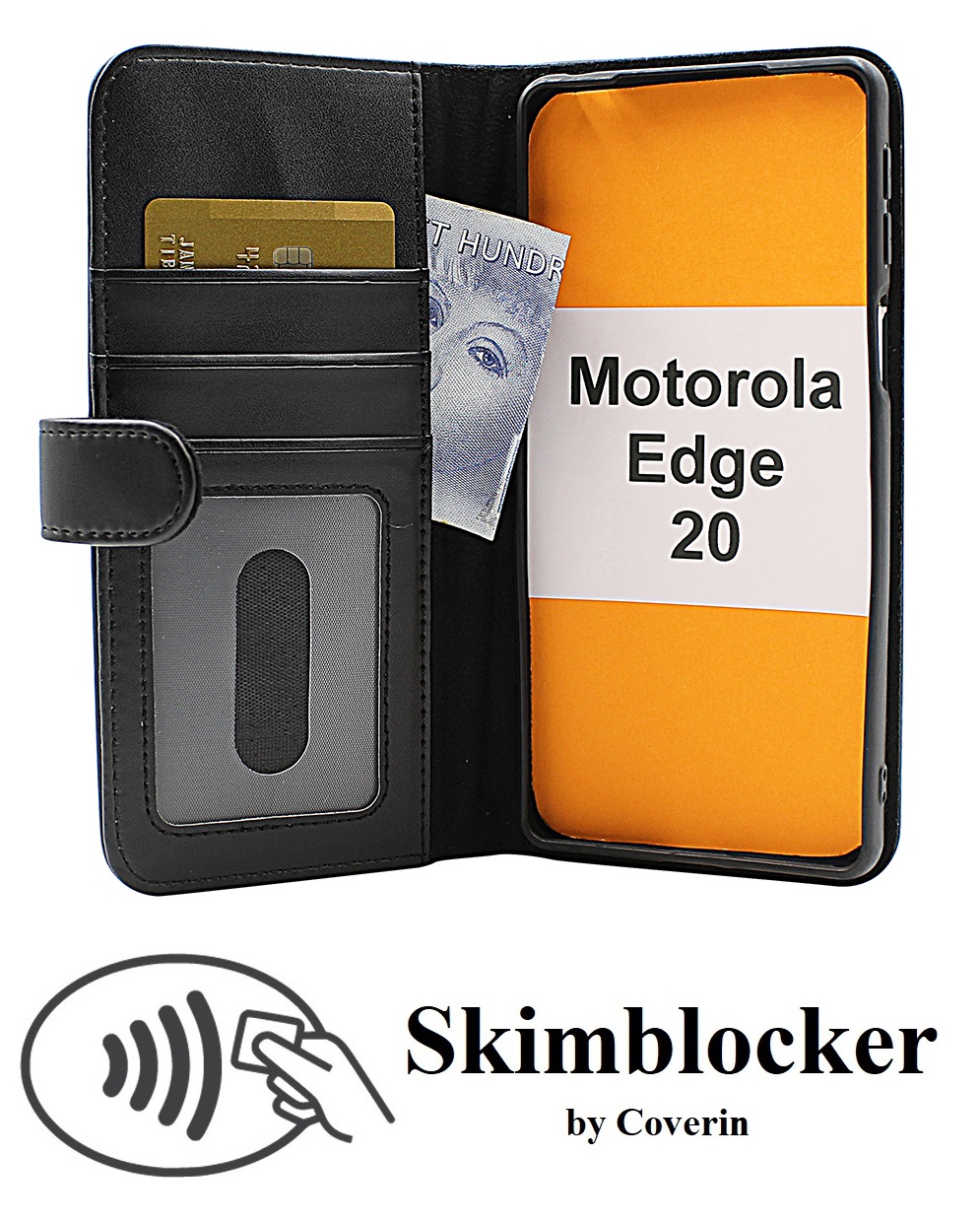 CoverInSkimblocker Plnboksfodral Motorola Edge 20