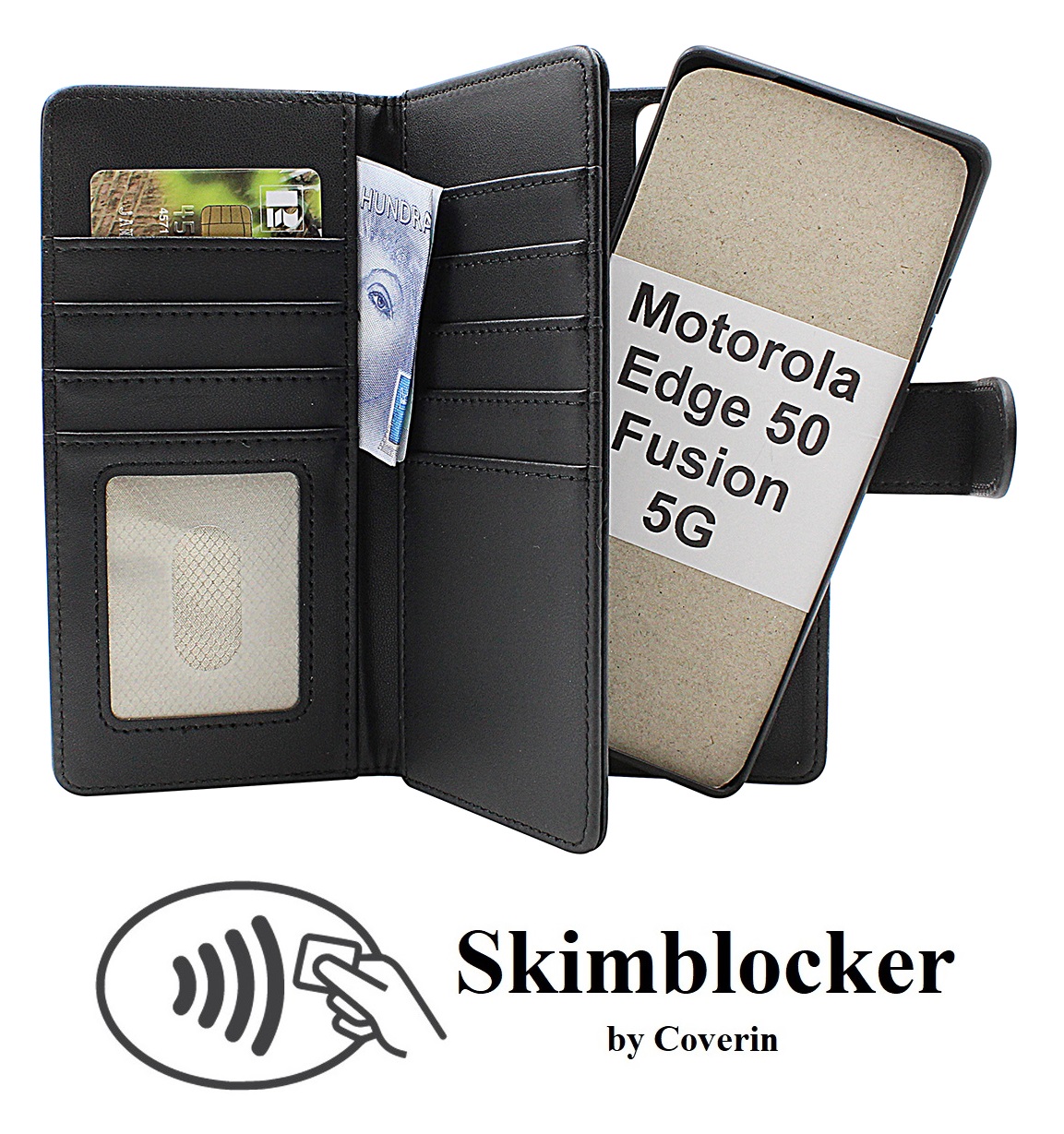 Skimblocker Motorola Edge 50 Fusion 5G XL Magnet Plånboksfodral