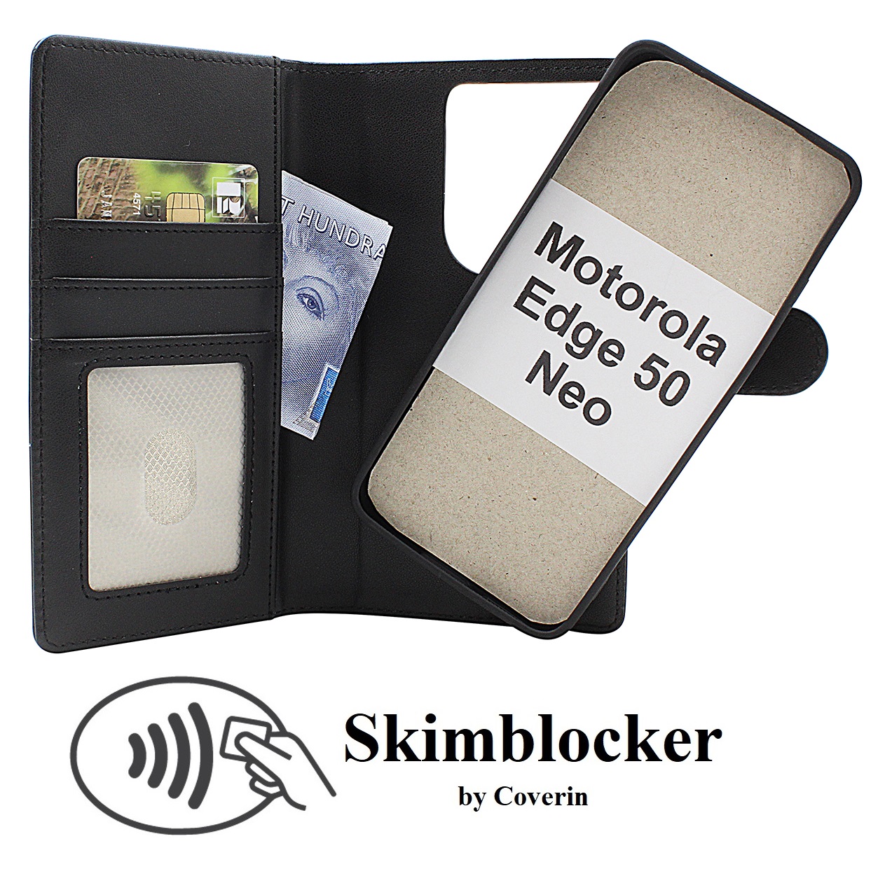 Skimblocker Motorola Edge 50 Neo Magnet Plånboksfodral