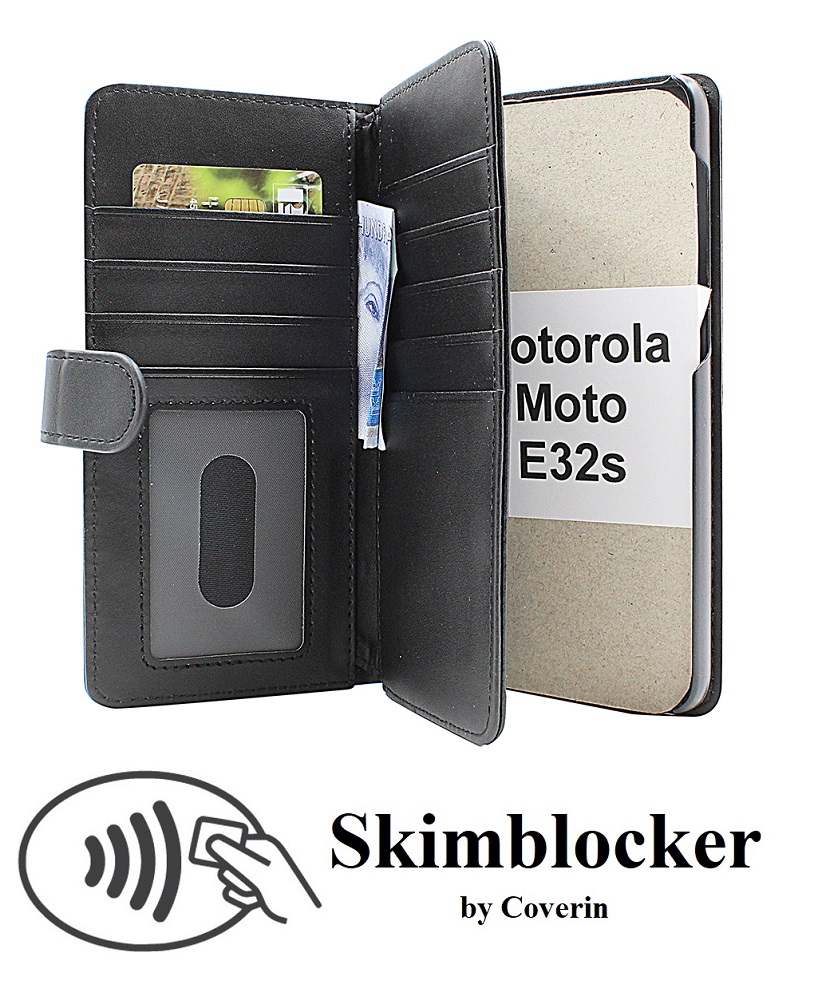 CoverInSkimblocker XL Wallet Motorola Moto E32s