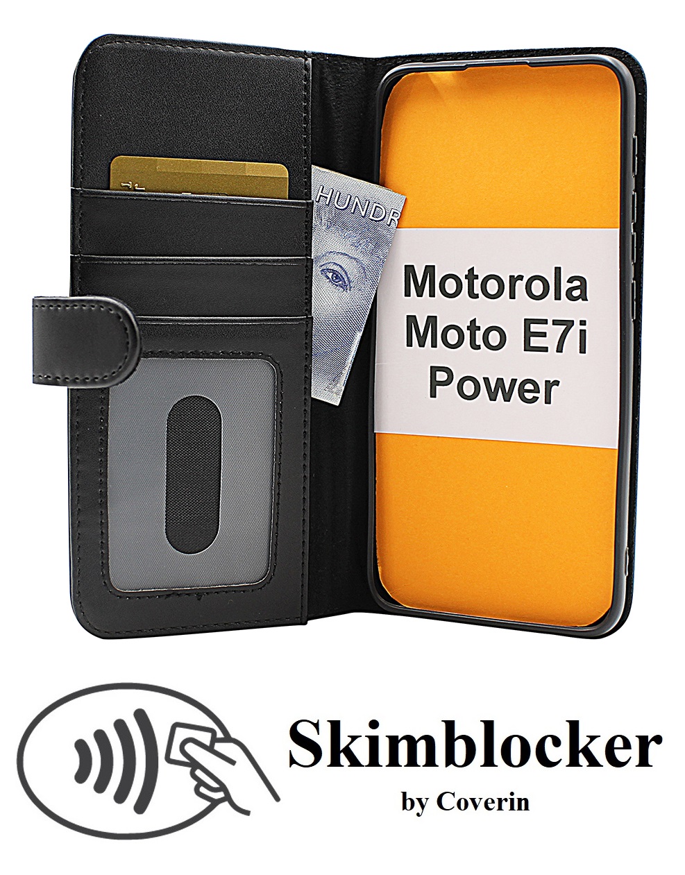 CoverInSkimblocker Plnboksfodral Motorola Moto E7i Power