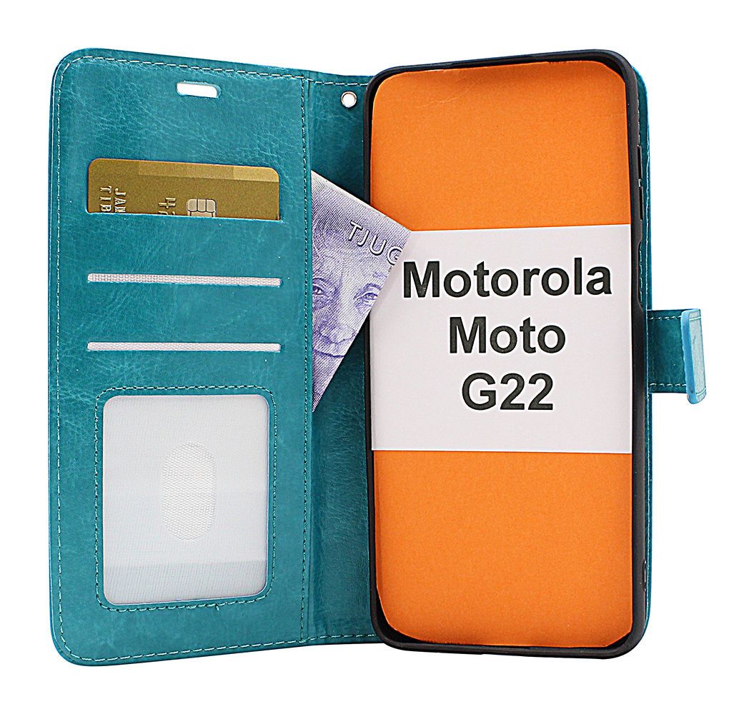Crazy Horse Wallet Motorola Moto G22