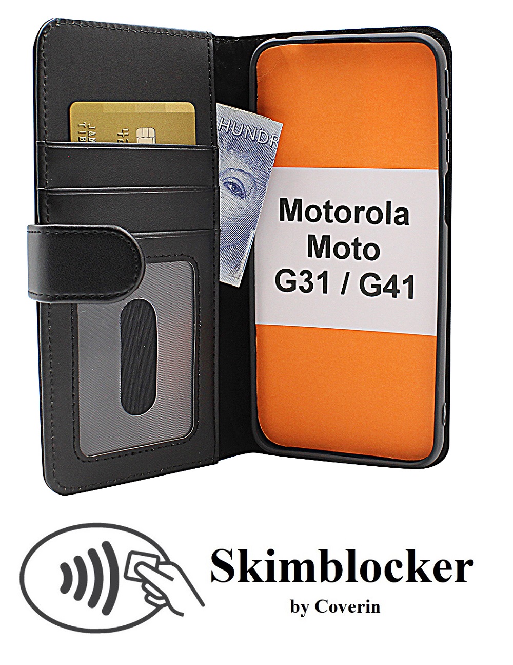 CoverInSkimblocker Plnboksfodral Motorola Moto G31/G41