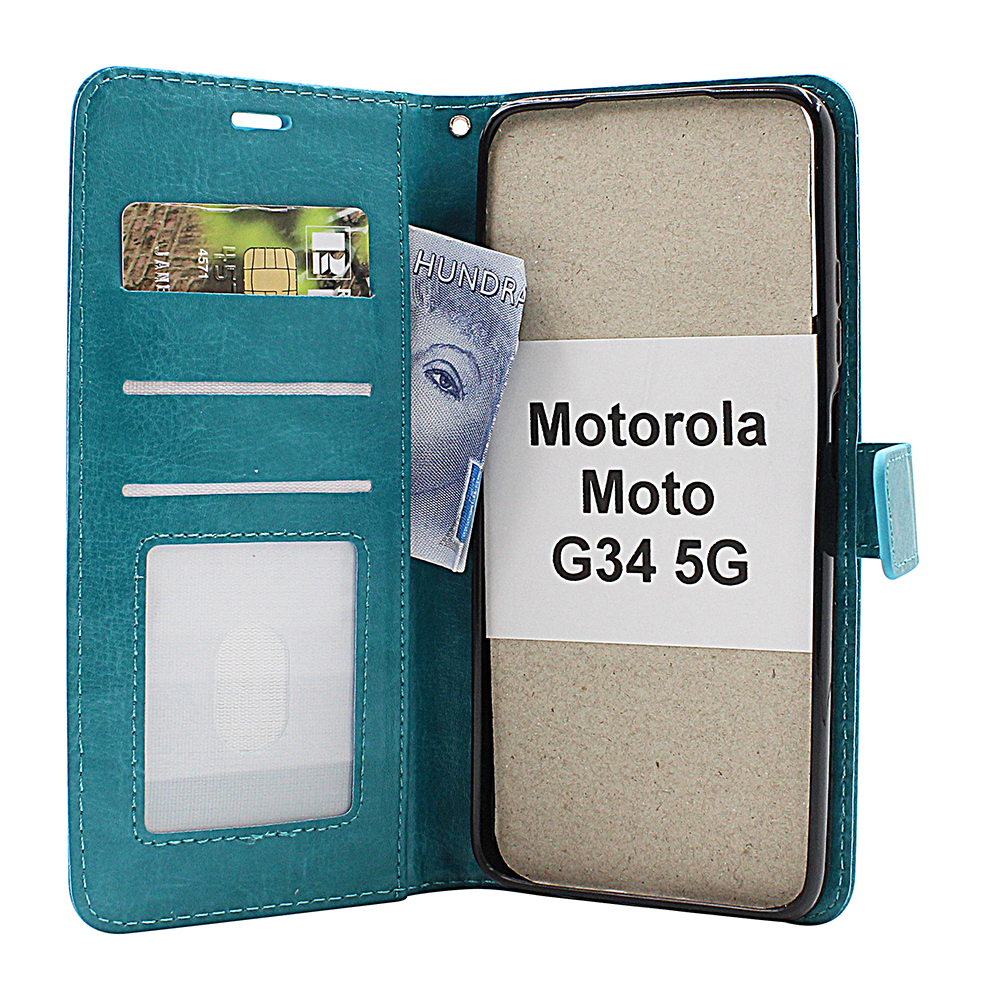 Crazy Horse Wallet Motorola Moto G34 5G