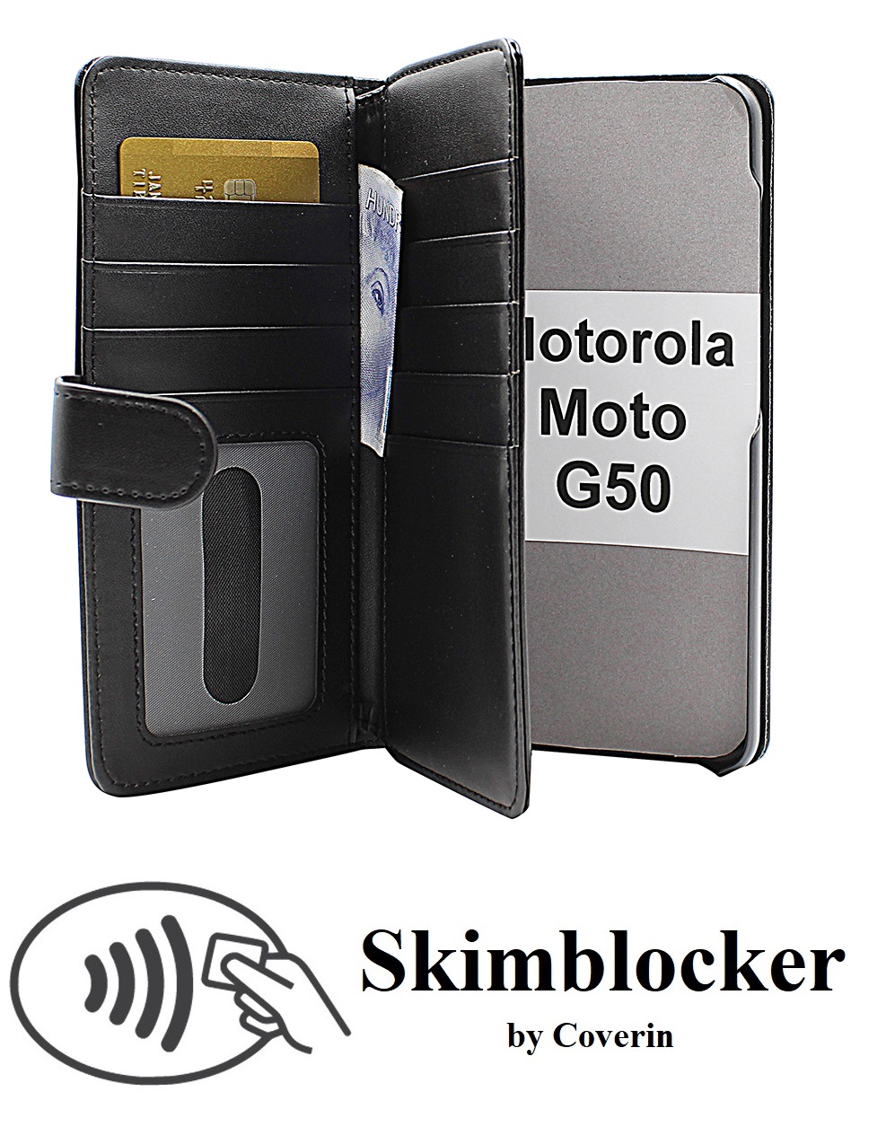 CoverInSkimblocker XL Wallet Motorola Moto G50