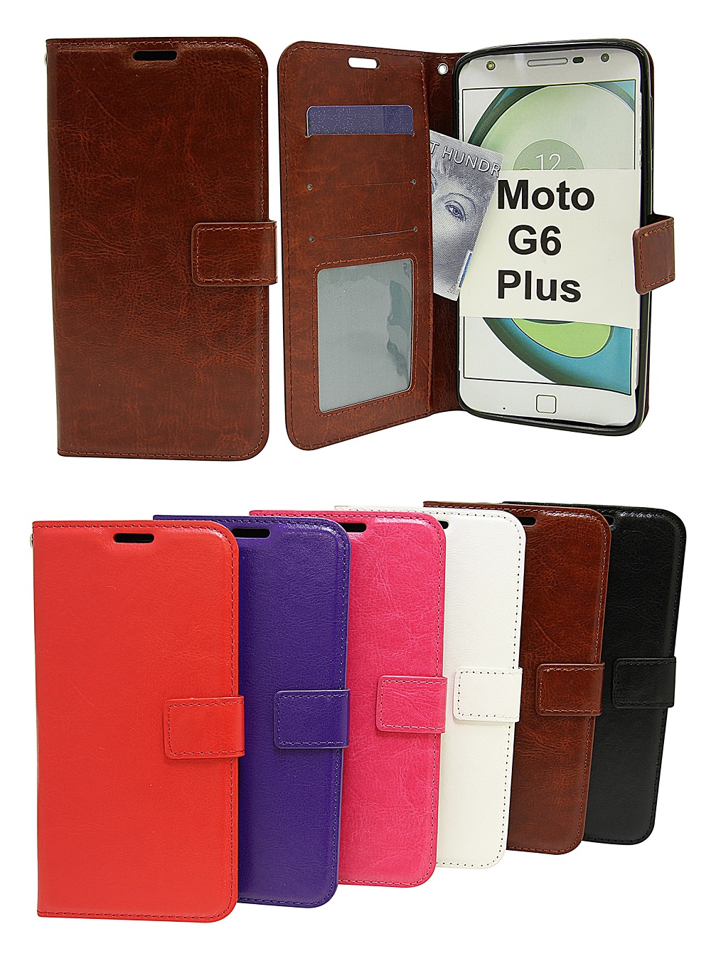 billigamobilskydd.seCrazy Horse Wallet Motorola Moto G6 Plus