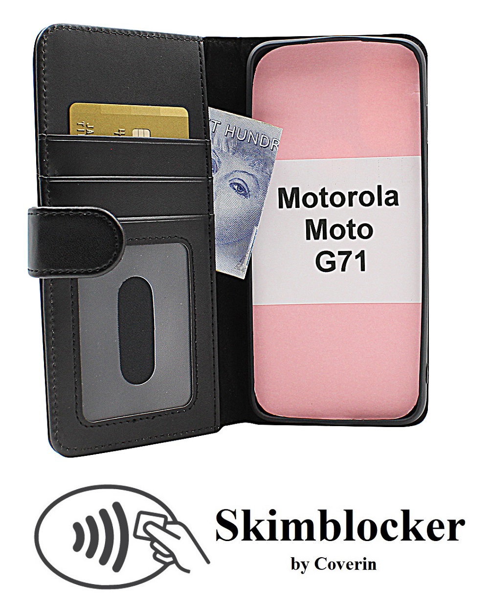 CoverInSkimblocker Plnboksfodral Motorola Moto G71