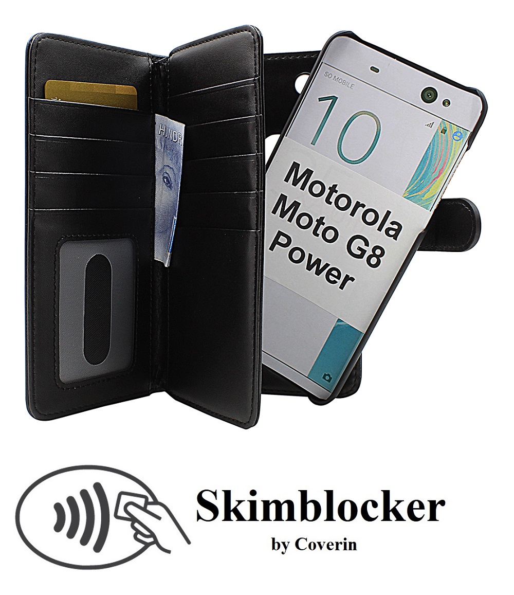 CoverInSkimblocker XL Magnet Fodral Motorola Moto G8 Power