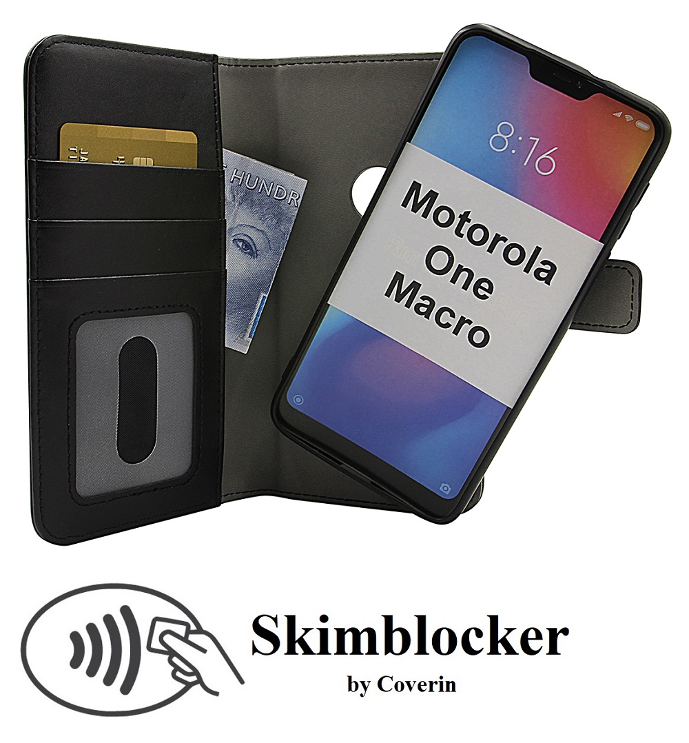 CoverInSkimblocker Magnet Fodral Motorola One Macro