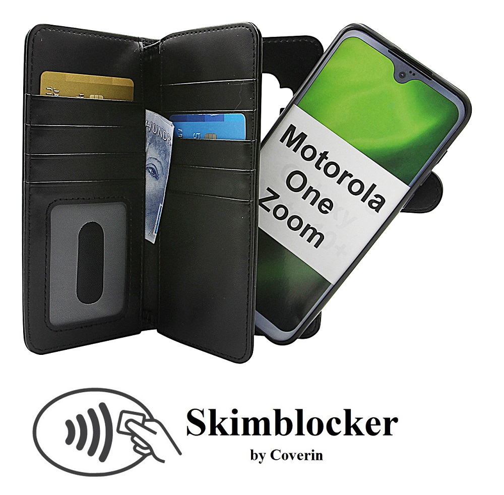 CoverInSkimblocker XL Magnet Fodral Motorola One Zoom