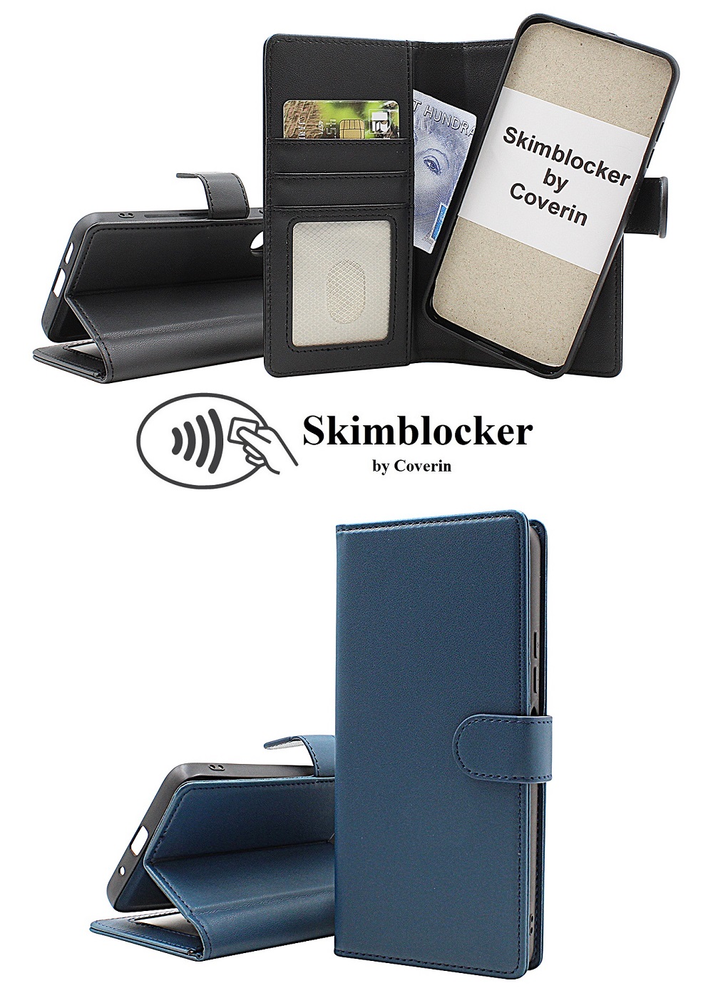 Skimblocker iPhone 13 / 14 Magnet Plånboksfodral