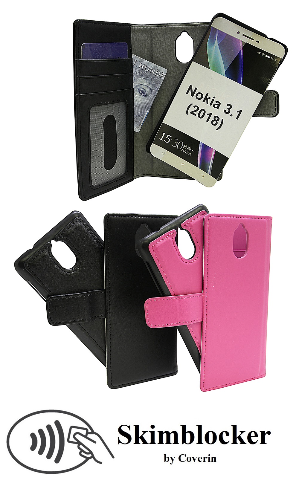CoverInSkimblocker Magnet Fodral Nokia 3.1 (2018)