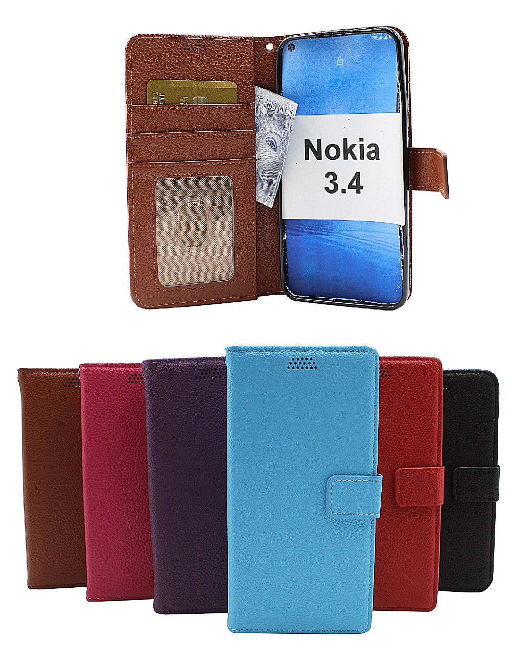 billigamobilskydd.seNew Standcase Wallet Nokia 3.4