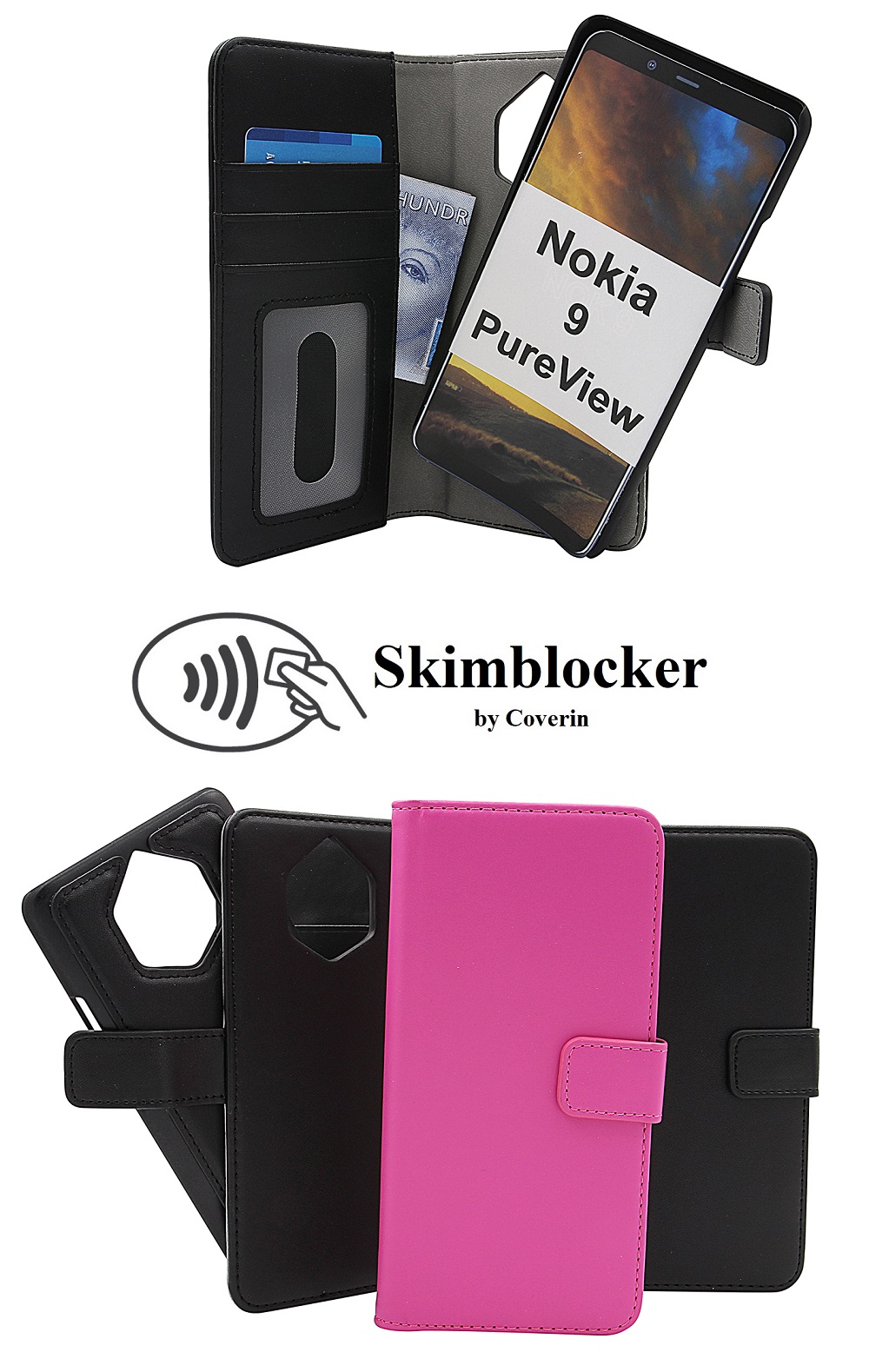 CoverInSkimblocker Magnet Fodral Nokia 9 PureView