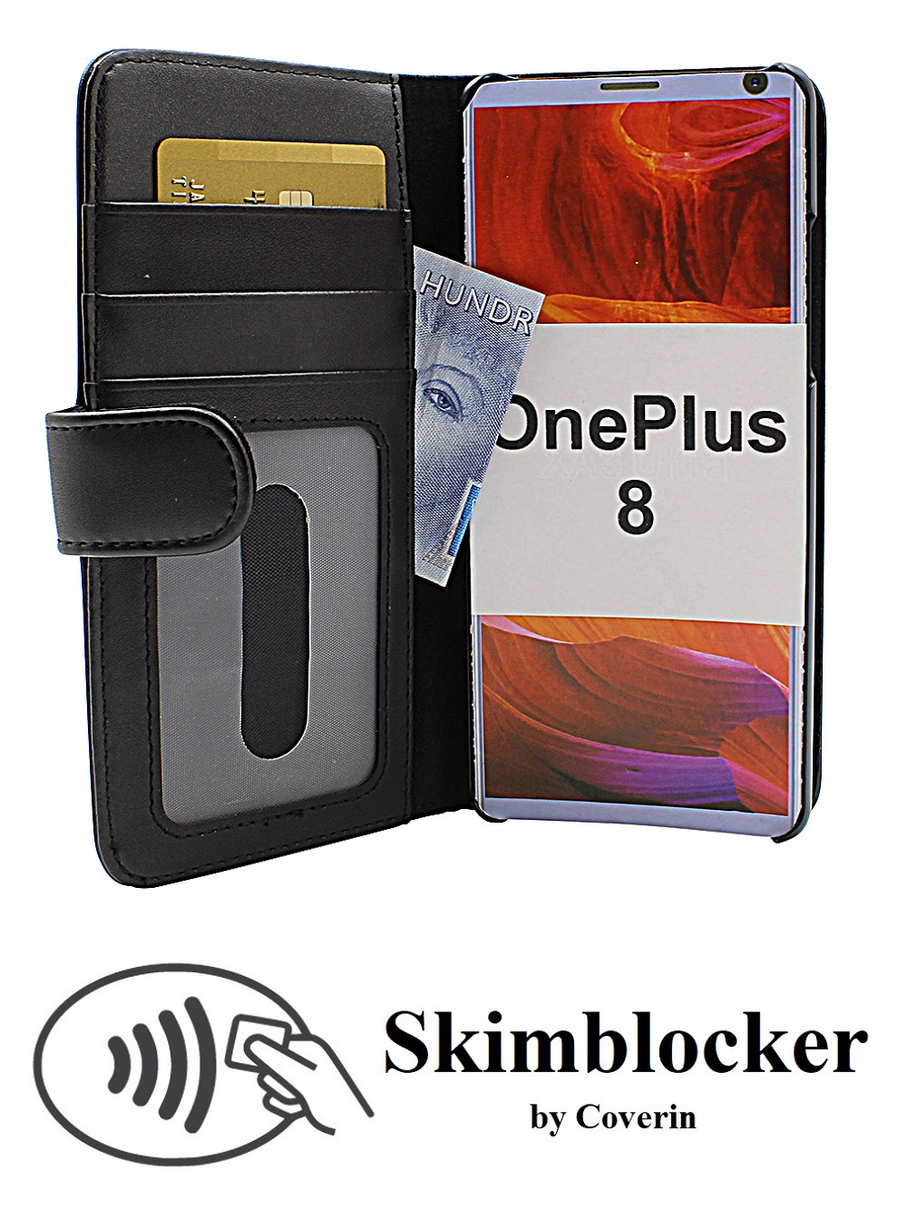 CoverInSkimblocker Plnboksfodral OnePlus 8