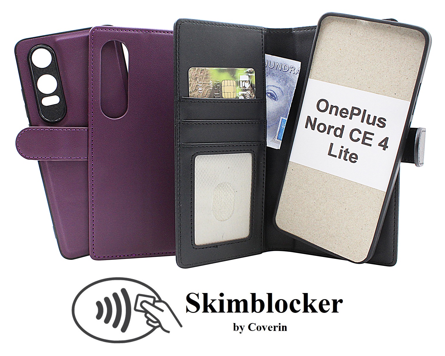 Skimblocker OnePlus Nord CE 4 Lite Magnet Plånboksfodral