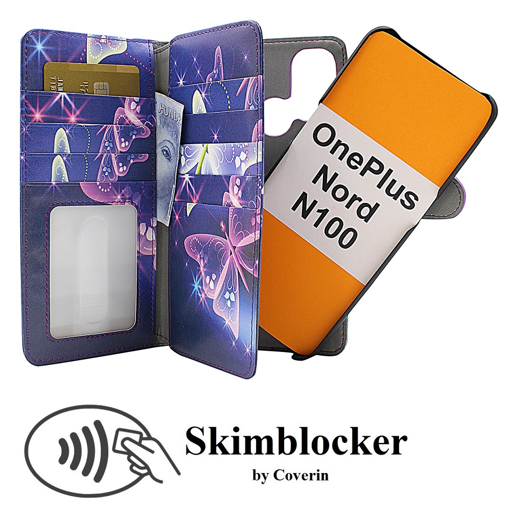 CoverInSkimblocker XL Magnet Designwallet OnePlus Nord N100
