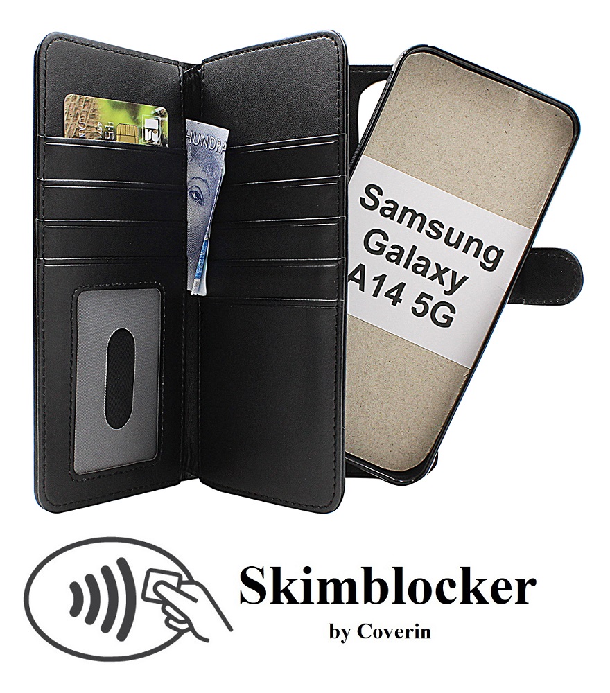 CoverInSkimblocker XL Magnet Fodral Samsung Galaxy A14 4G / 5G