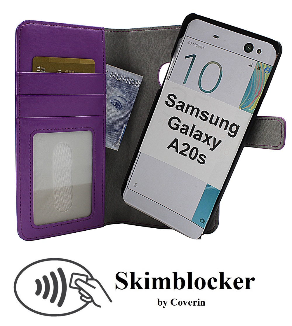 CoverInSkimblocker Magnet Fodral Samsung Galaxy A20s (A207F/DS)