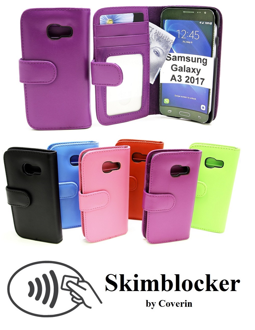 CoverInSkimblocker Plnboksfodral Samsung Galaxy A3 2017 (A320F)