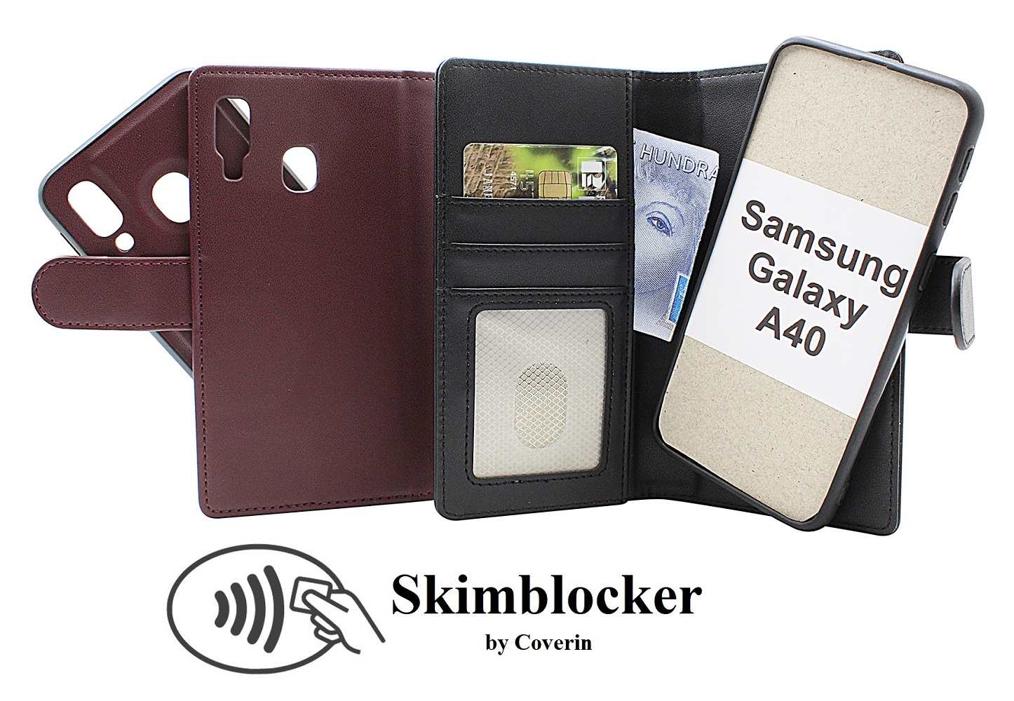 Product Image for Skimblocker Samsung Galaxy A40 Magnet Plånboksfodral