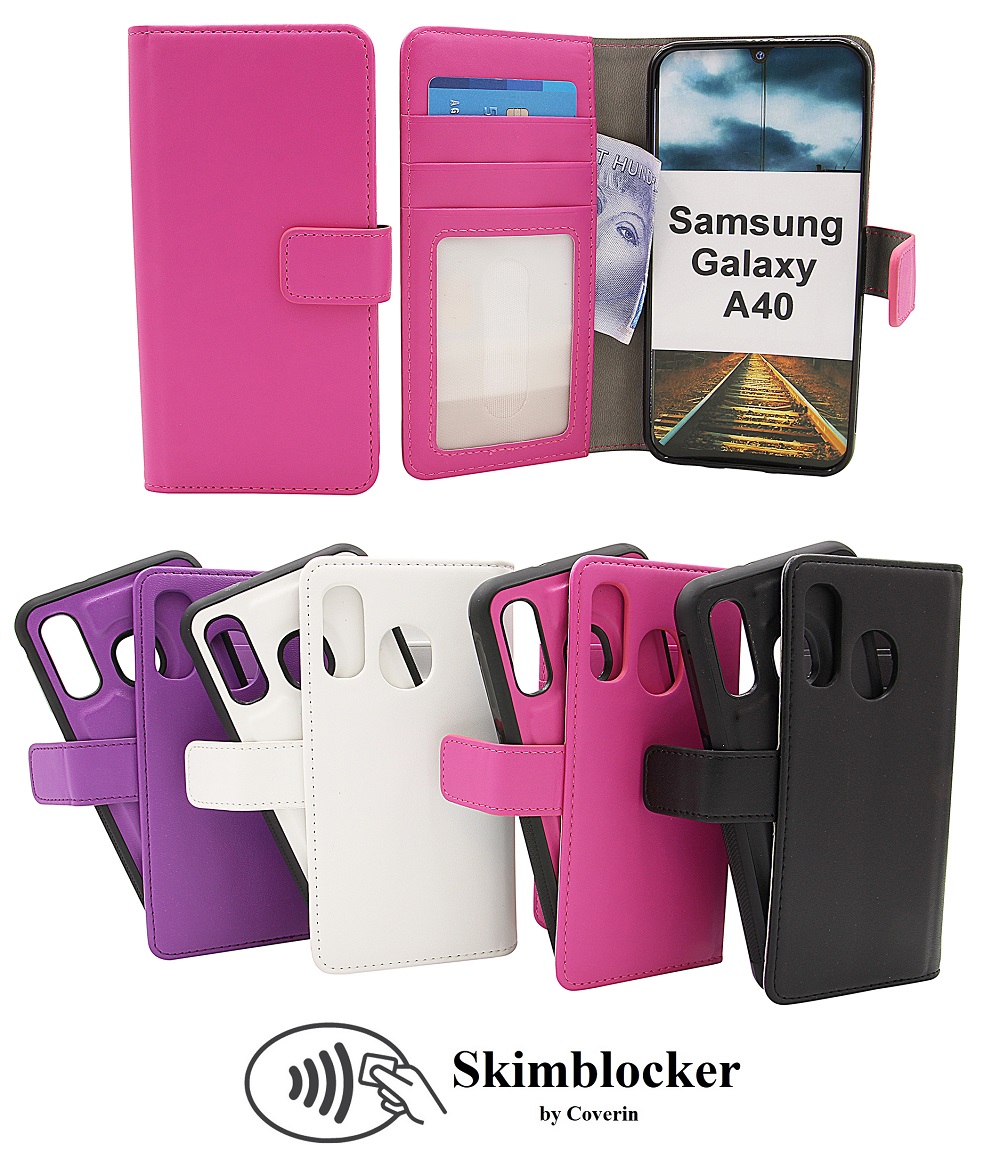 CoverInSkimblocker Magnet Fodral Samsung Galaxy A40 (A405FN/DS)