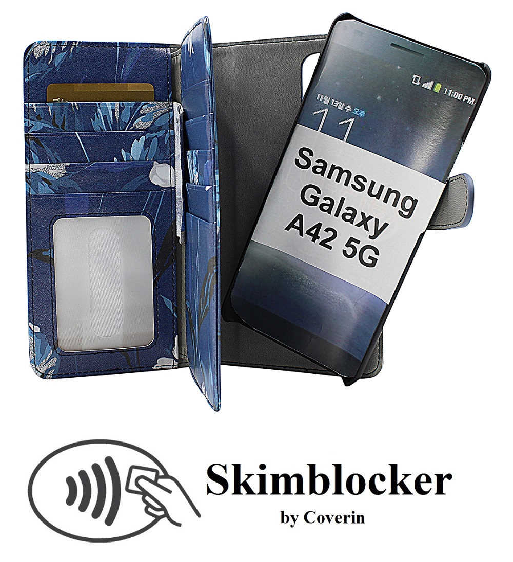 CoverInSkimblocker XL Magnet Designwallet Samsung Galaxy A42 5G