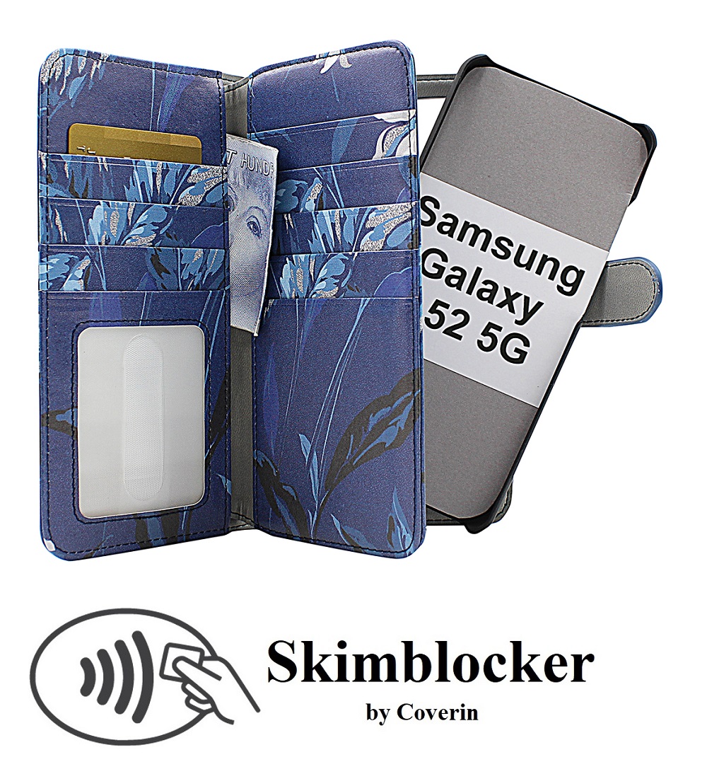CoverInSkimblocker XL Magnet Designwallet Samsung Galaxy A52 / A52 5G / A52s 5G