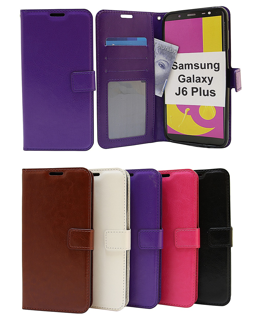billigamobilskydd.seCrazy Horse Wallet Samsung Galaxy J6 Plus (J610FN/DS)