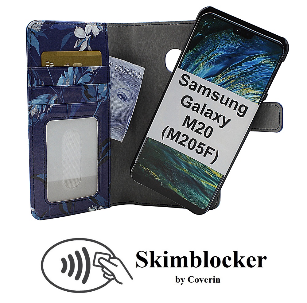 CoverInSkimblocker Magnet Designwallet Samsung Galaxy M20 (M205F)