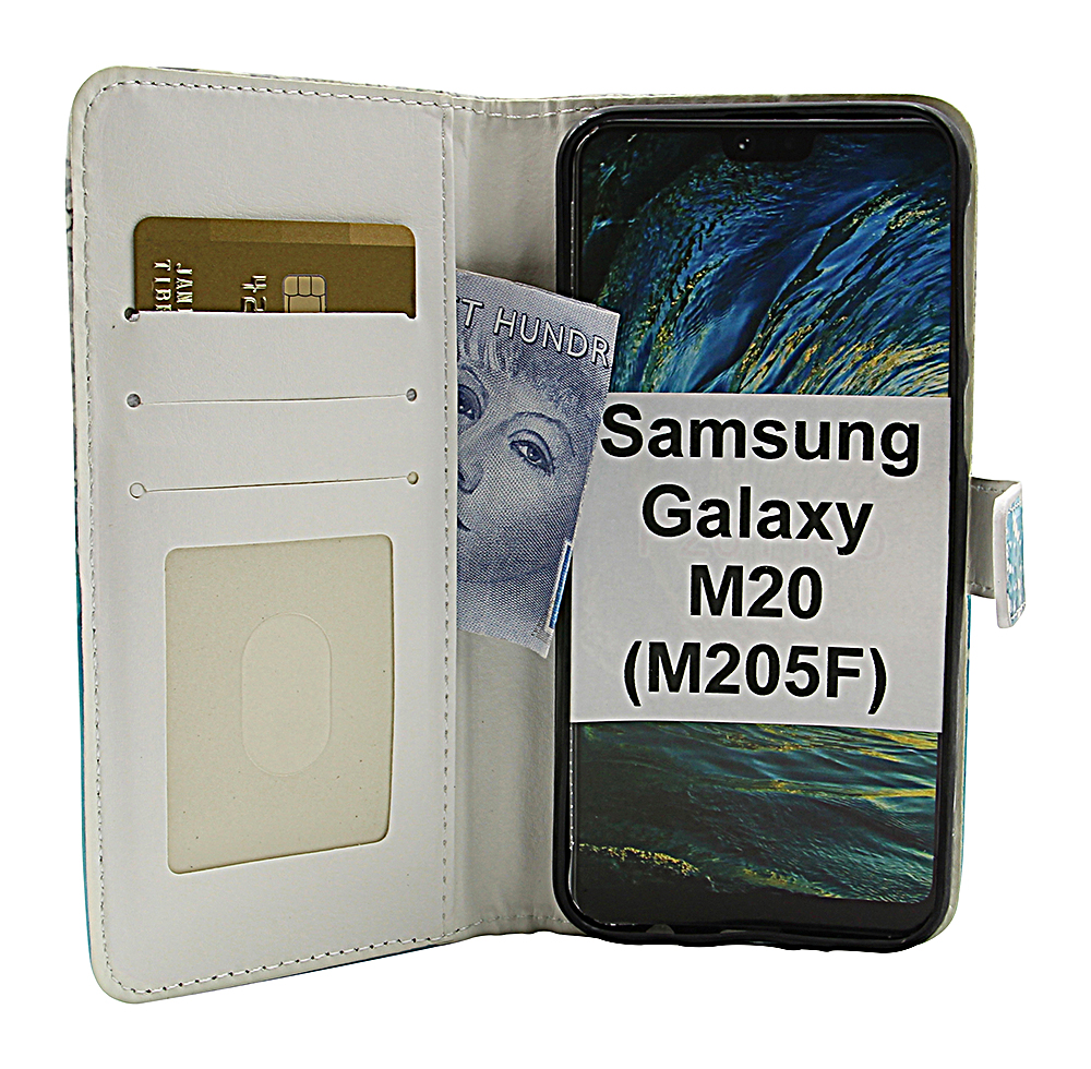 Designwallet Samsung Galaxy M20 (M205F) - Billigamobilskydd.se