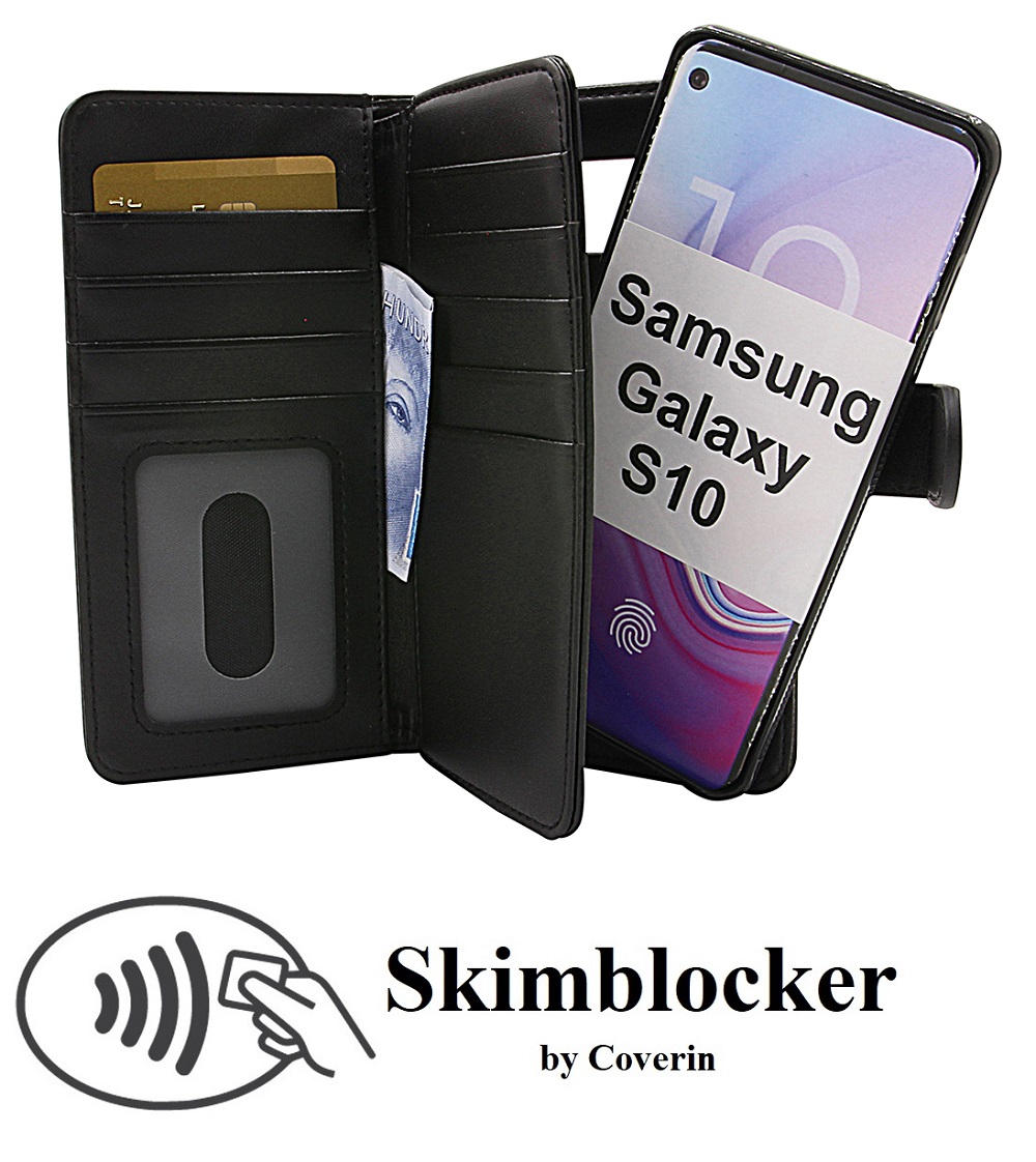 CoverInSkimblocker XL Magnet Fodral Samsung Galaxy S10 (G973F)