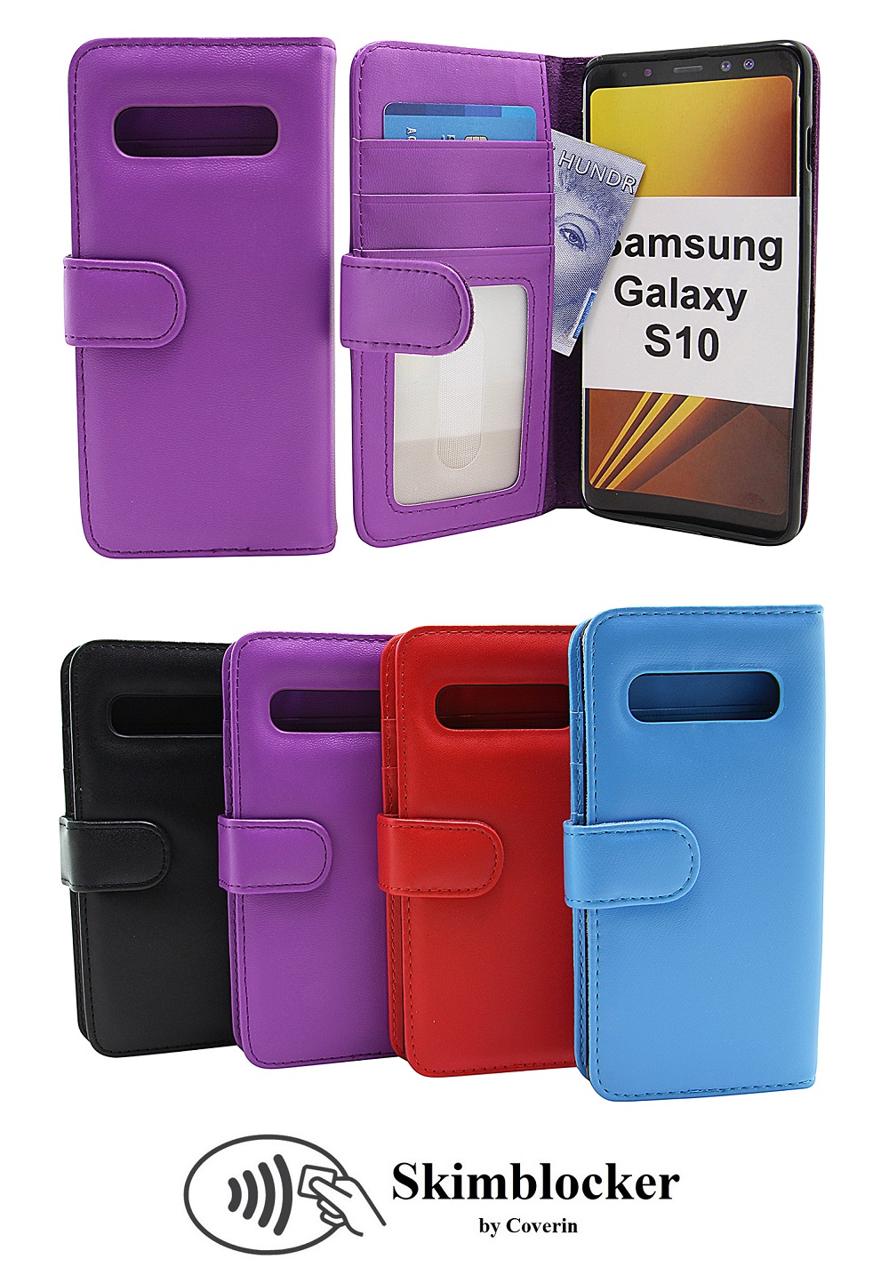 CoverInSkimblocker Plnboksfodral Samsung Galaxy S10 (G973F)