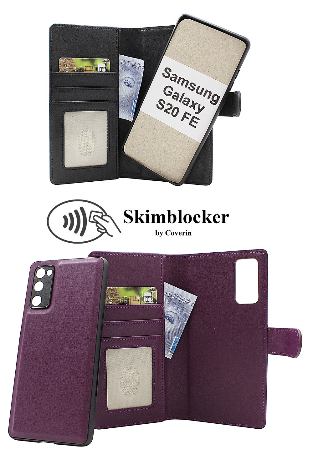 Skimblocker Samsung Galaxy S20 FE 5G Magnet Plånboksfodral