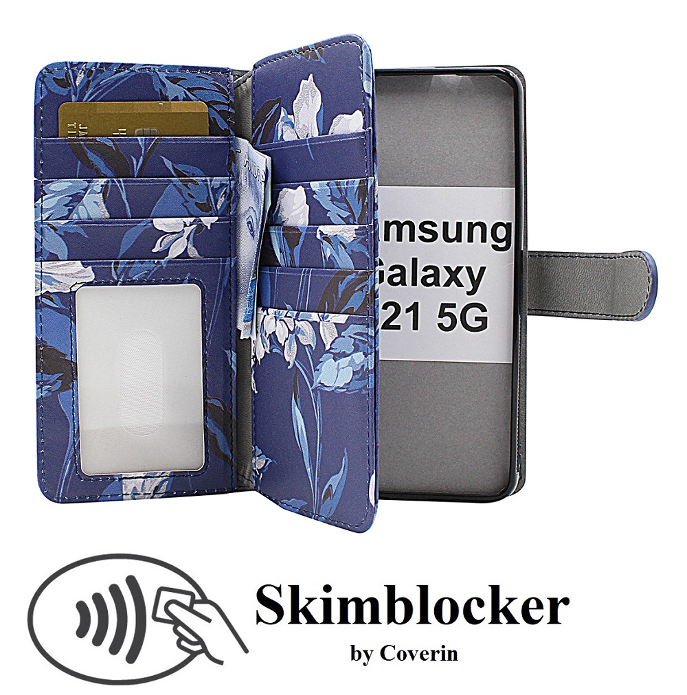 CoverInSkimblocker XL Magnet Designwallet Samsung Galaxy S21 5G (G991B)