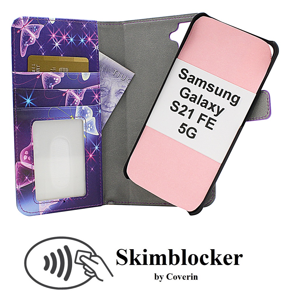 CoverInSkimblocker Magnet Designwallet Samsung Galaxy S21 FE 5G