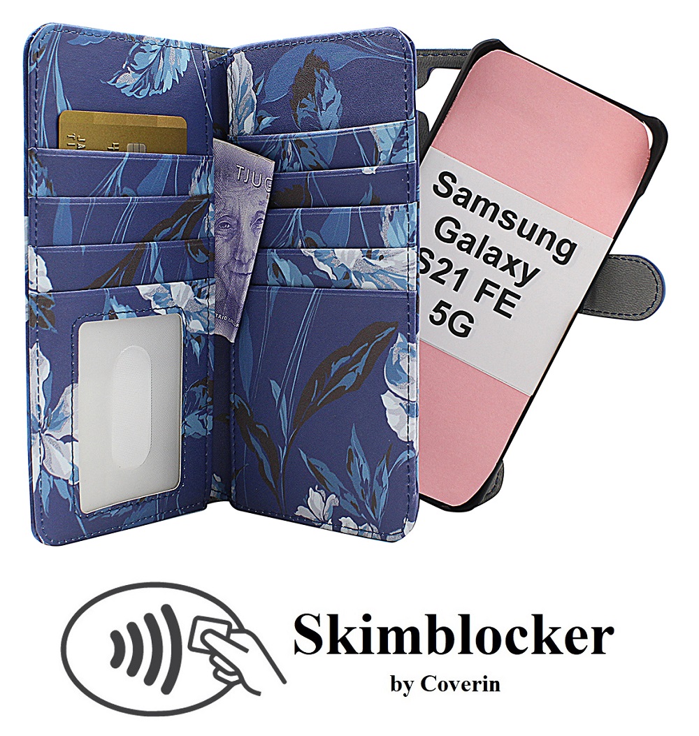 CoverInSkimblocker XL Magnet Designwallet Samsung Galaxy S21 FE 5G