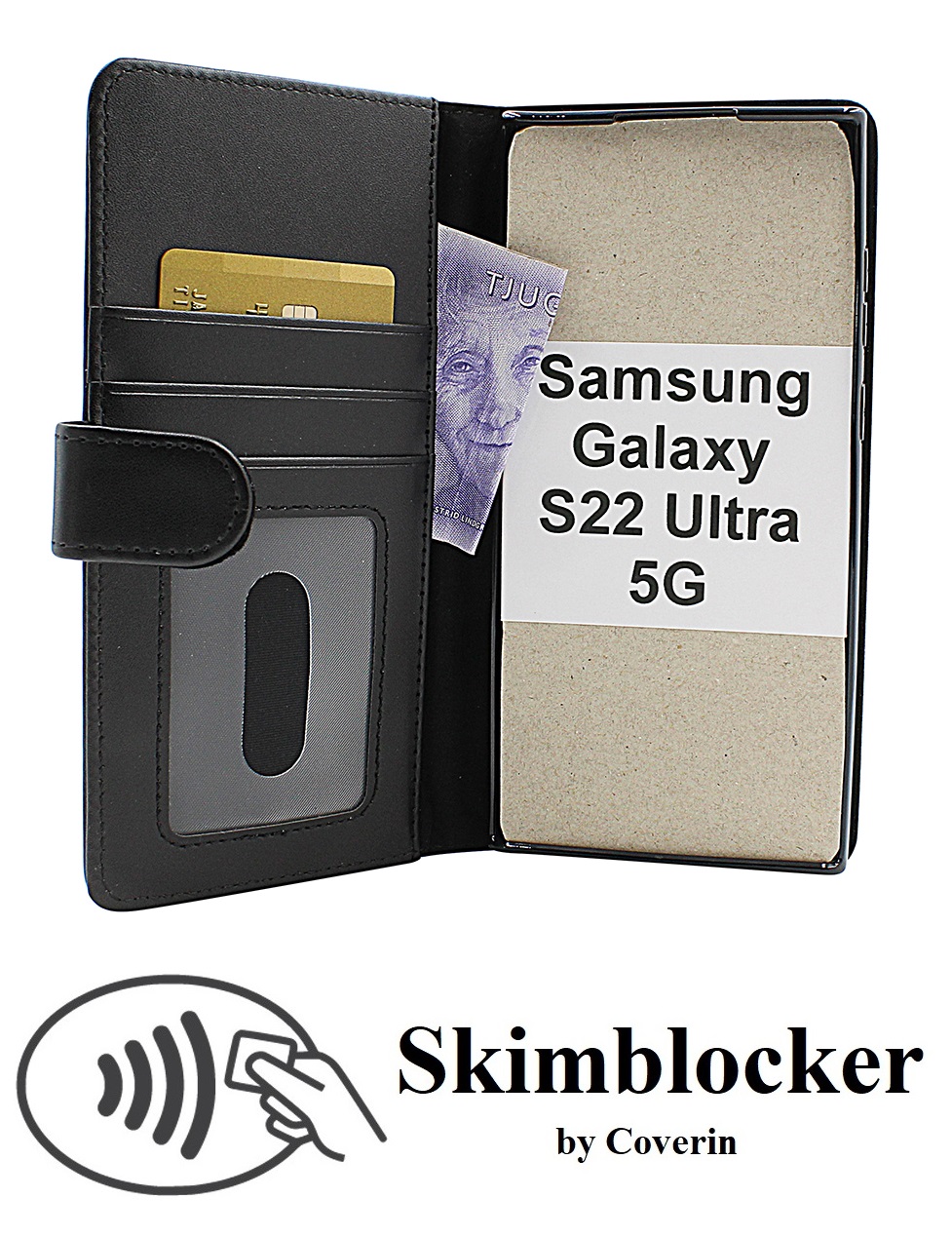 CoverInSkimblocker Plnboksfodral Samsung Galaxy S22 Ultra 5G