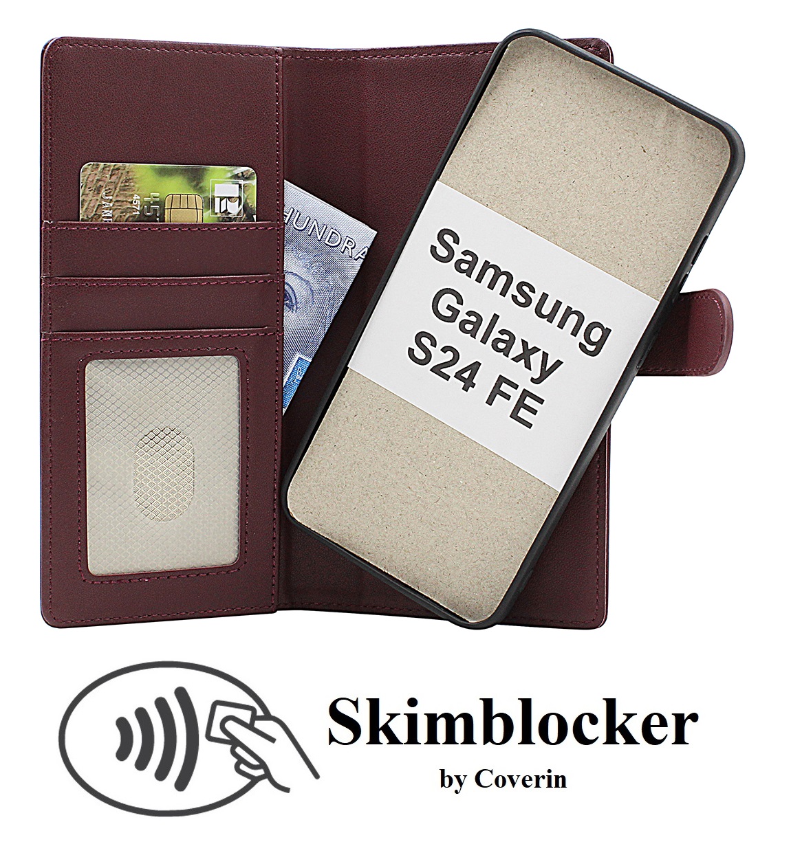 Skimblocker Samsung Galaxy S24 FE Magnet Plånboksfodral